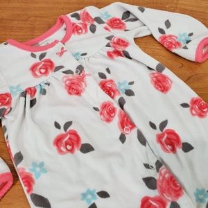 Carter's 1pc Jumpsuit Fleece Size 18M Floral Print